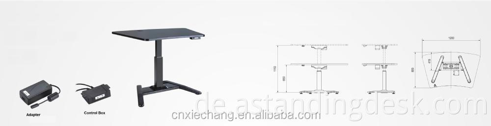 2022 Metall Electric Height Verstellbarer Computertisch mit neuem Mobilteil